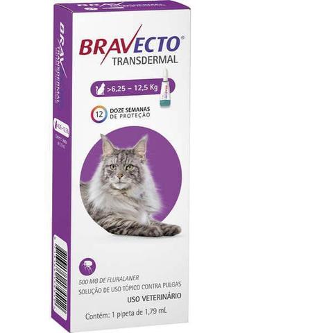 Imagem de Bravecto Antipulgas e Carrapatos Transdermal Para Gatos de 6,25 a 12,5 kg - 500 mg