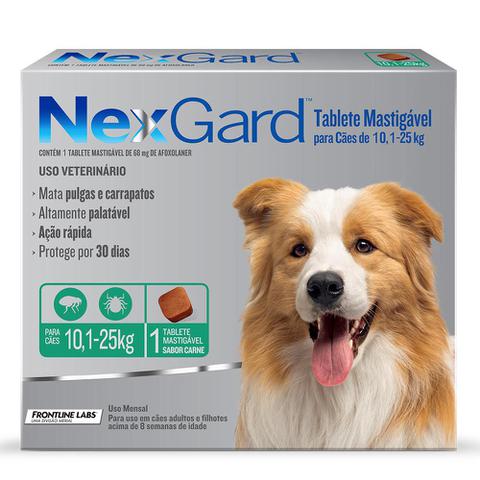 Imagem de Nexgard Cães Antipulgas E Carrapatos 10 A 25 Kg