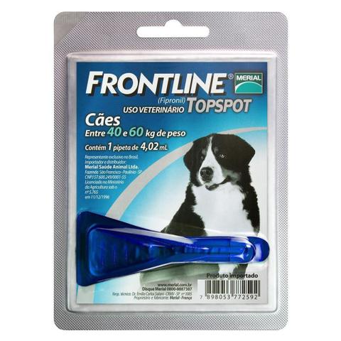 Imagem de Antipulgas e Carrapatos Frontline Top Spot Cães De 40 a 60 Kg - GG