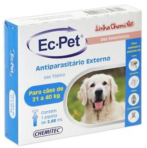 Imagem de Antipulgas e Carrapatos EC-Pet Cães de 21Kg a 40Kg - Chemitec