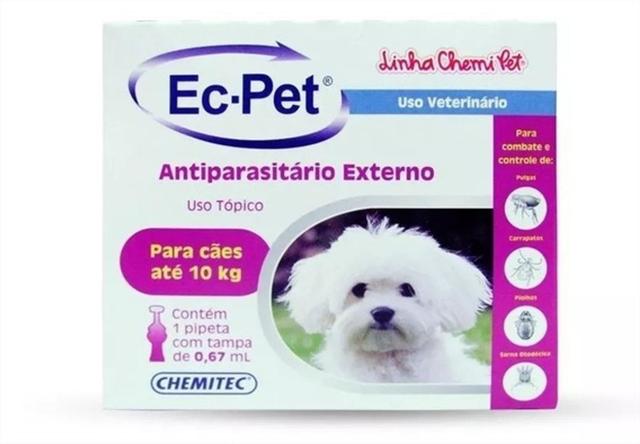 Imagem de EcPet 0,67ml anti pulas anti carrapato e anti sarna Cães até 10kg