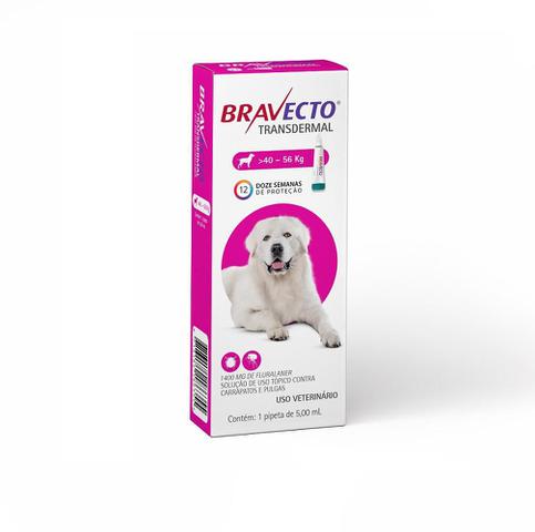 Imagem de Antipulgas e Carrapatos MSD Bravecto para Cães de 40 a 56 Kg - 1400 mg