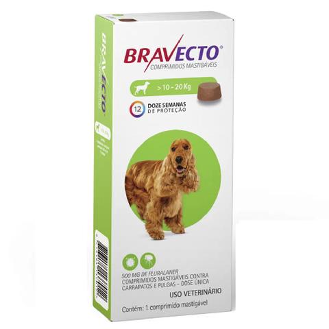 Imagem de Bravecto Cães 10 A 20kg - Antipulgas e Carrapatos