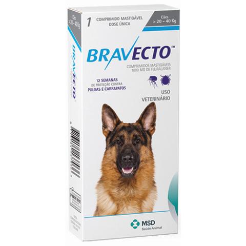 Imagem de Antipulgas e Carrapatos Bravecto 20 a 40 Kg