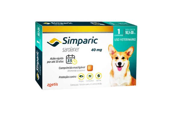 Imagem de Simparic Antipulgas e Carrapatos Para Cães 10,1 A 20 Kg