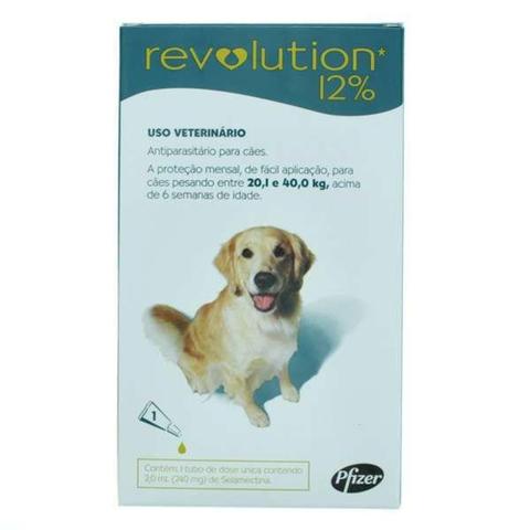 Imagem de Antipulgas e Carrapatos Revolution 12% 2,00 ml - Cães 20 a 40 Kg - Zoetis