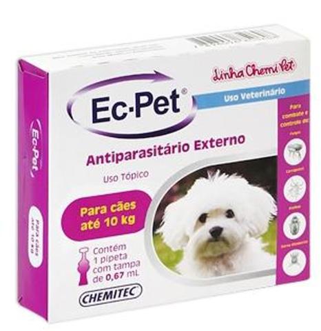 Imagem de Antipulgas e Carrapatos EC-Pet Cães de 0Kg a 10Kg - Chemitec