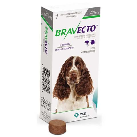 Imagem de Antipulgas e Carrapatos MSD Bravecto para Cães de 10 a 20 Kg - 500 mg