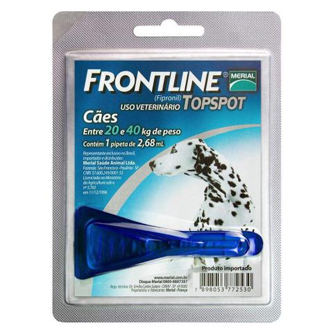 Imagem de Antipulgas e Carrapatos Frontline Topspot para Cães de 20 a 40kg - 1 unidade