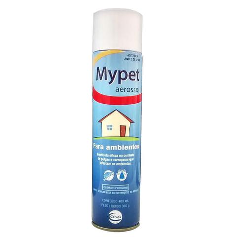 Imagem de Antipulgas e Carrapatos Aerossol Mypet Ambientes 400ml