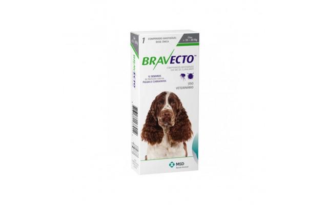 Imagem de Antipulgas e Carrapatos Bravecto MSD para Cães de 10Kg a 20Kg