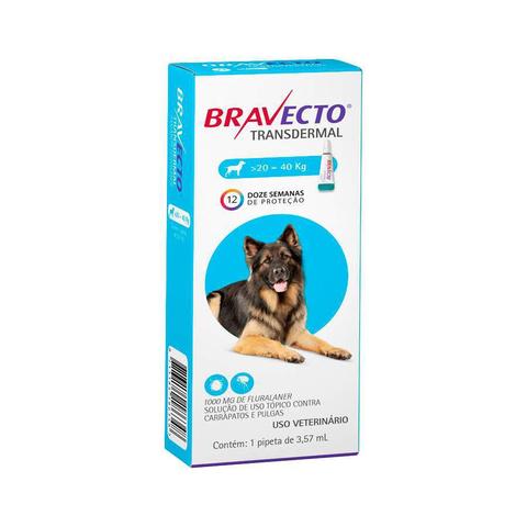 Imagem de Antipulgas e Carrapatos Bravecto Transdermal MSD para Cães 20 a 40kg