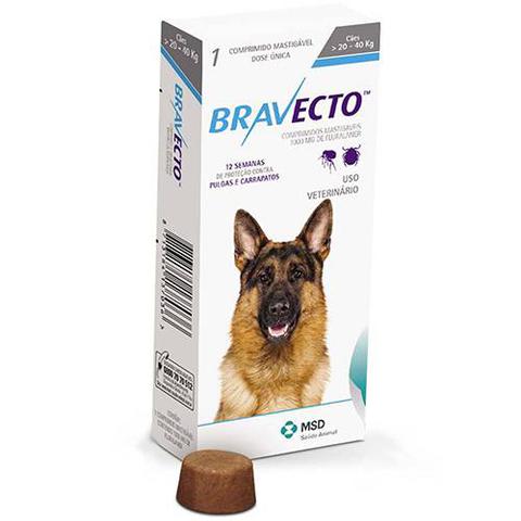 Imagem de Bravecto Antipulgas e Carrapatos para Cães de 20 a 40 Kg