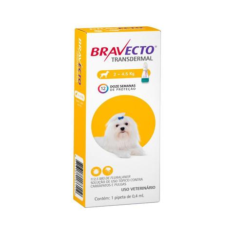 Imagem de Antipulgas e Carrapatos MSD Bravecto Transdermal para Cães de 2 a 4,5 Kg