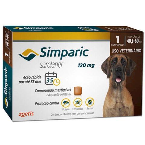 Imagem de Antipulgas e Carrapatos para Cães Simparic de 40,1 a 60kg - Zoetis