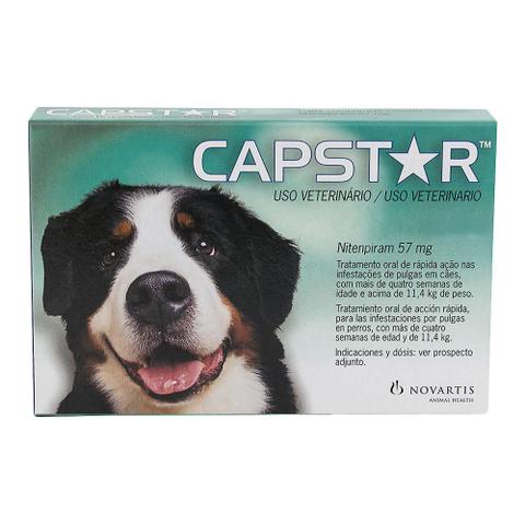 Imagem de Capstar Antipulgas e Carrapatos 57mg Acima de 14,4kg - 1 Comprimido