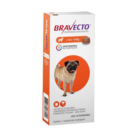 Imagem de Antipulgas e Carrapatos Bravecto MSD para Cães 4,5 a 10kg - 1 Unidade