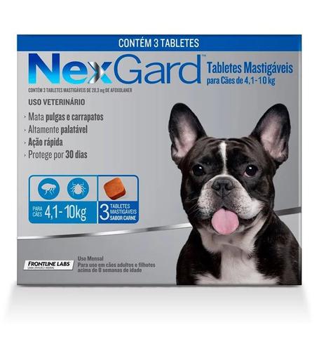 Imagem de Nexgard Antipulgas E Carrapatos Caes 4,1 A 10kg C/3 Comprimidos - Oferta 01