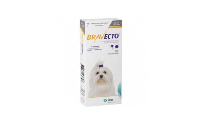 Imagem de Bravecto Antipulgas e Carrapatos para Cães 2 a 4,5kg