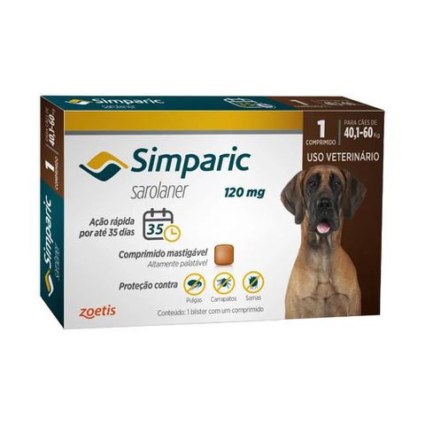 Imagem de Antipulgas e Carrapatos Simparic para cães de 40 a 60kg