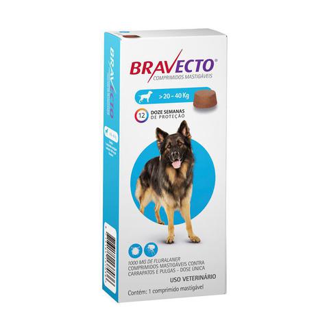 Imagem de Bravecto MSD Antipulgas e Carrapatos para Cães de 20 A 40 kg